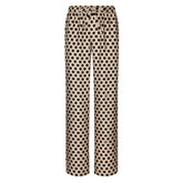 polka dot print silk trousers